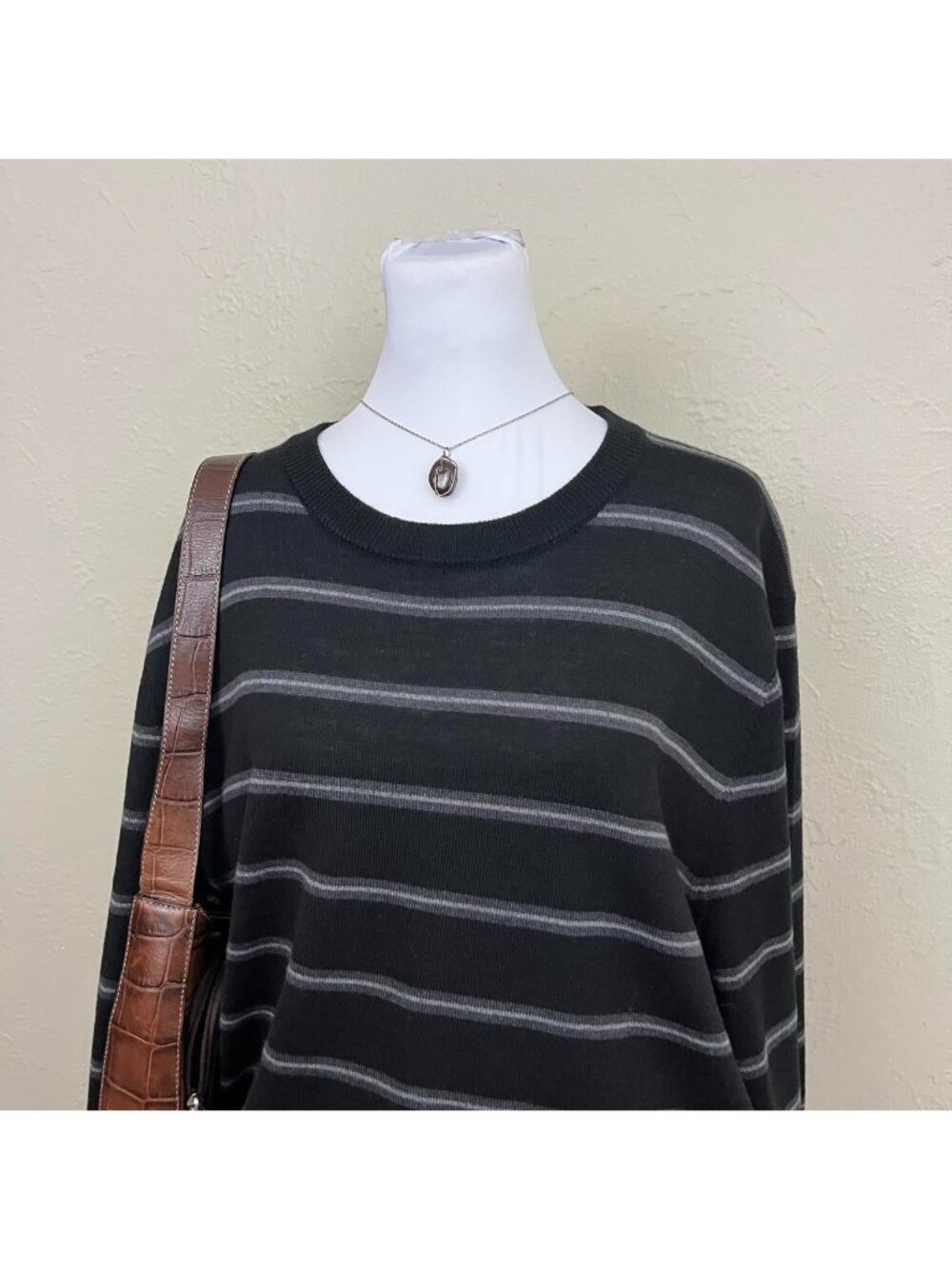 striped emo alt skater grunge light weight sweater - Picture 2 of 8